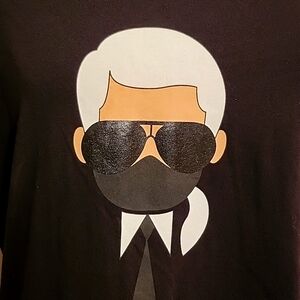 Karltoon Caricature Graphic Mask Print T KARL LAGERFELD Own a Piece Of History
